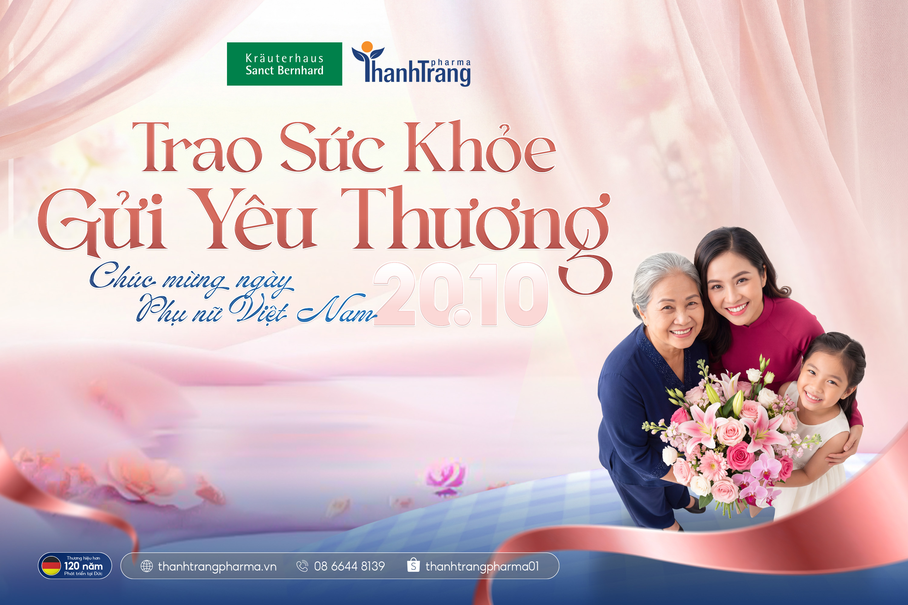 THANH TRANG PHARMA TRI ÂN VÀ CHÚC MỪNG NGÀY PHỤ NỮ VIỆT NAM 20/10